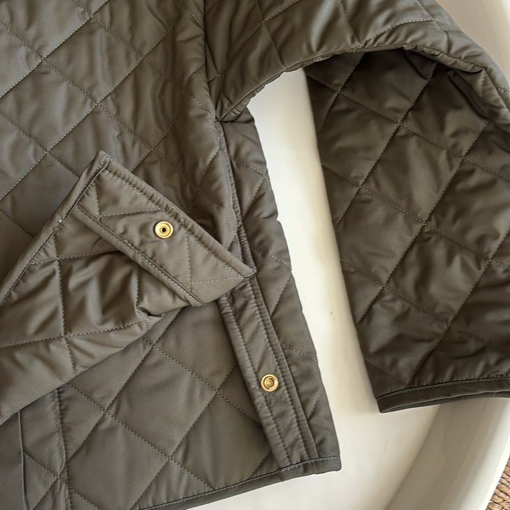 Celine Quilted Puffer Jacket - Dark Green and Brown. Hunting jacket - Picture 9 of 11